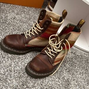 Dr. Martens Brown and Multicolor women’s size 6 Boots